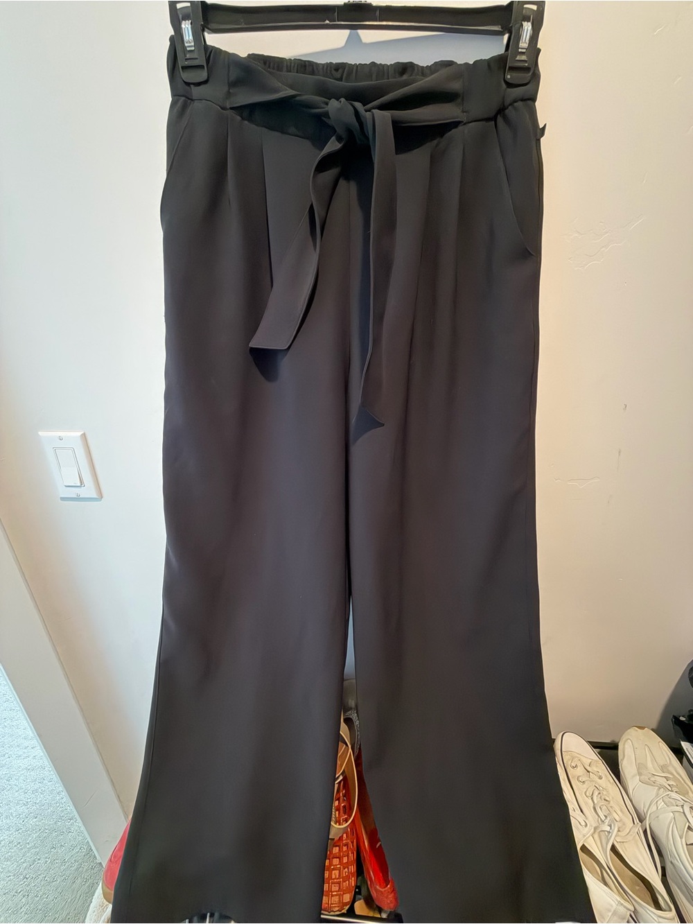 lululemon athletica Black Wide-Leg Tie-Waist Pants